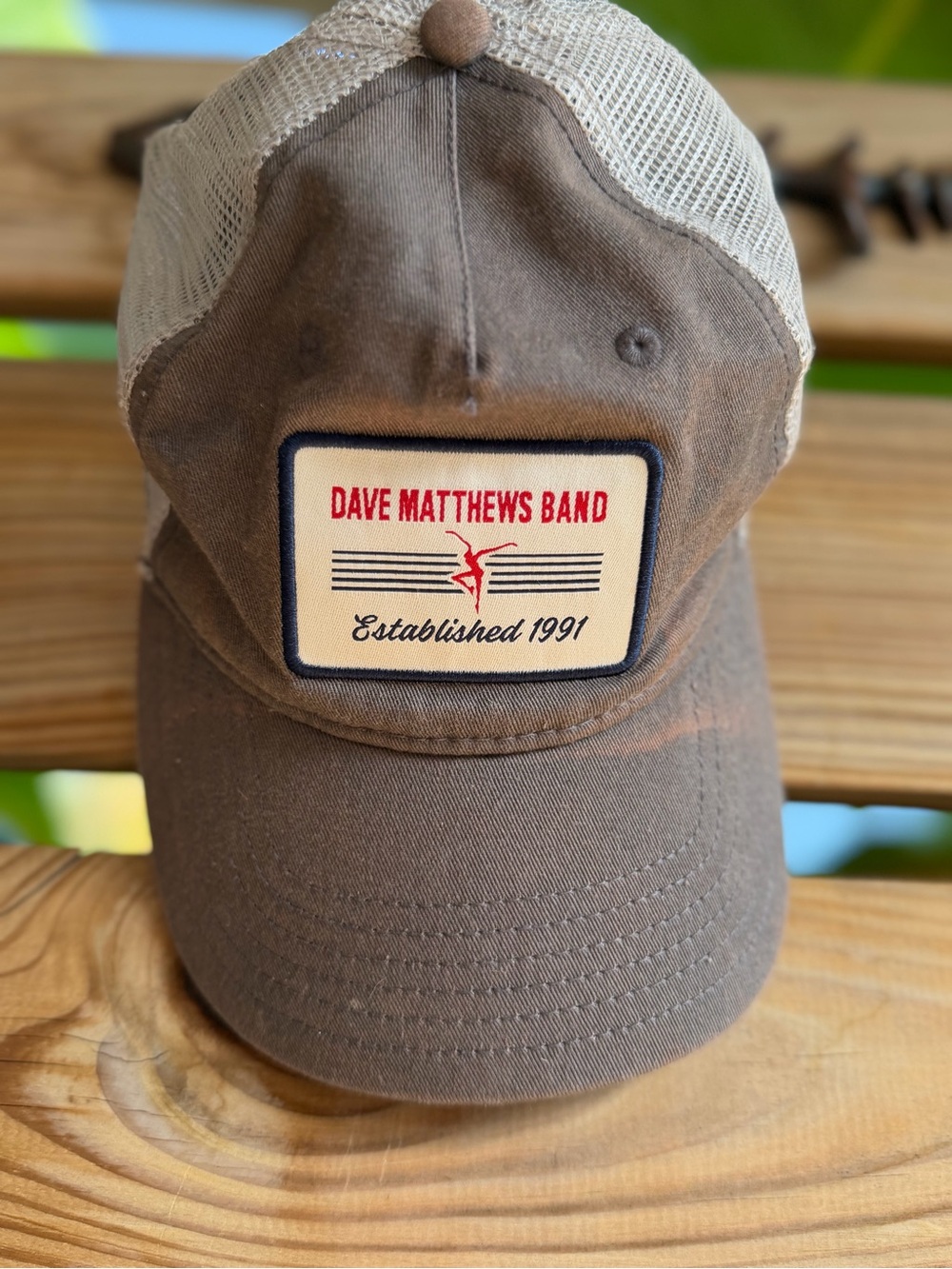& Other Stories Brown and Beige Trucker Hat with Patch